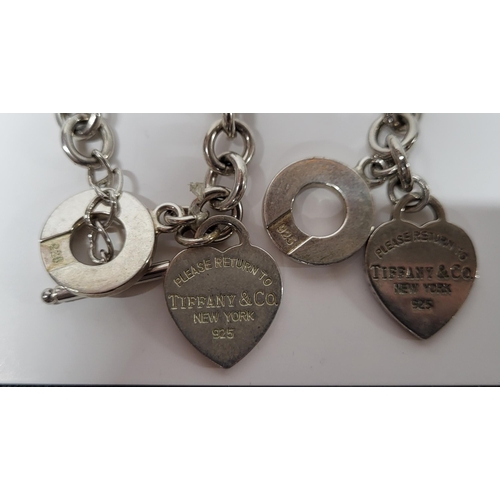 198 - Tiffany and Co. stamped 925 necklace and bracelet together with an 