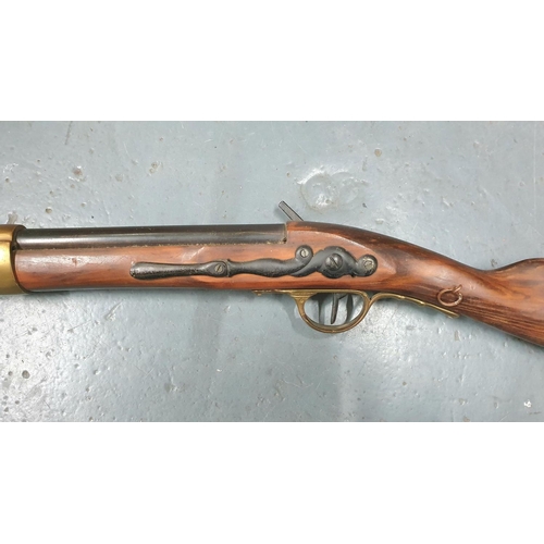 67 - Unmarked, replica flintlock rifle