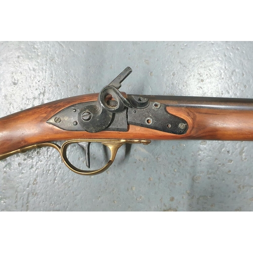 67 - Unmarked, replica flintlock rifle