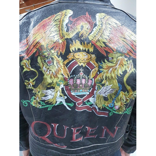 289 - Queen Production Ltd., London, Blue System, Official 1990's Queen limited edition, bikers leather ja... 