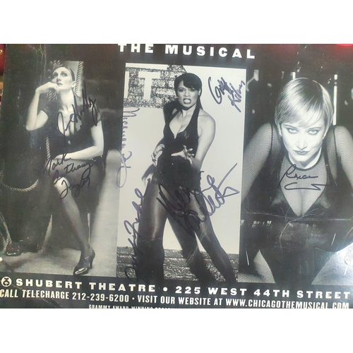 290 - Signed by then cast - vintage CHICAGO Theatre poster from the Shubert Theatre, NY