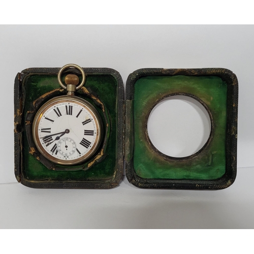 175 - Birmingham silver framed pocket watch case with a pocket watch