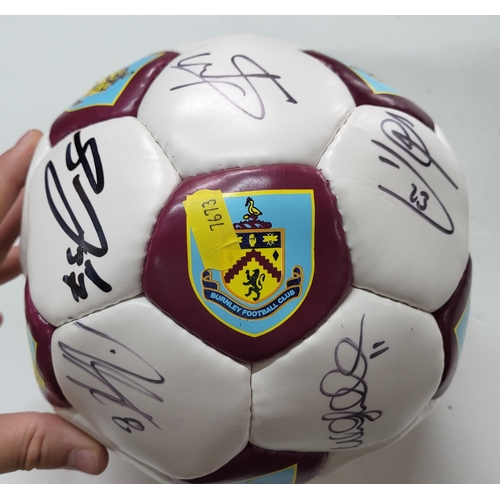 336 - Signed official Burnley FC autograph ball