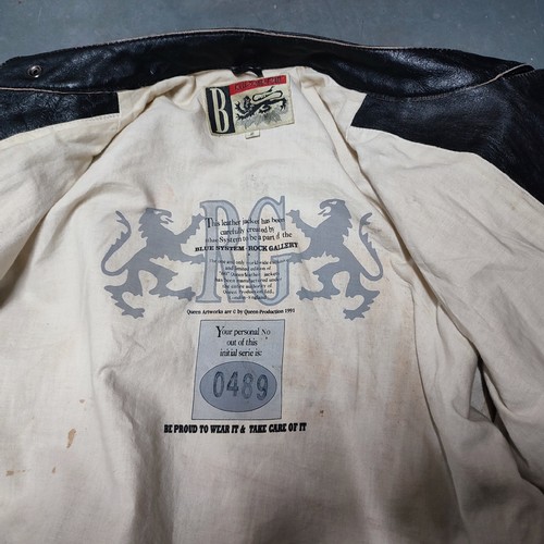 289 - Queen Production Ltd., London, Blue System, Official 1990's Queen limited edition, bikers leather ja... 