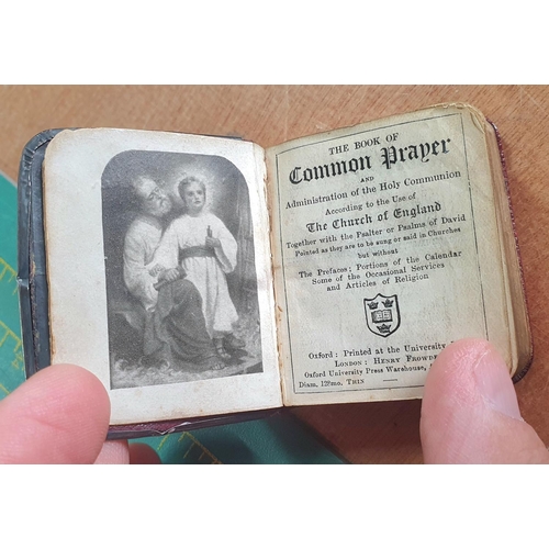 11 - Birmingham 1905 silver fronted miniature book of prayer, the silver front decorated with head of Ang... 