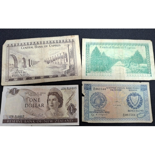 39 - British, Singapore, Cyprus etc bank notes including 2 GB QEII Peppiatt £1 notes (12)