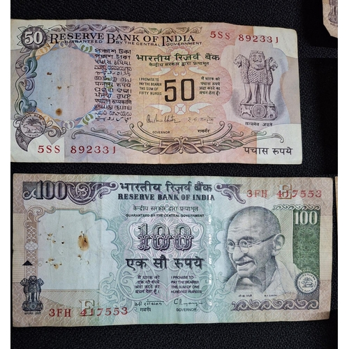 40 - Quantity of world banknotes including a collection of Indian Rupees (Qty)