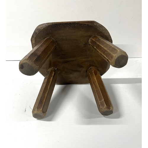 55 - Small antique Oak milking stool