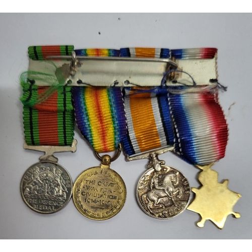 62 - Collection of three ww1 medals as well as a WW2 