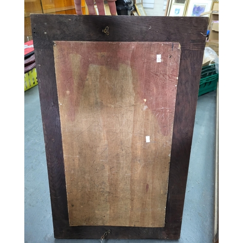 90 - Carved wooden framed mirror