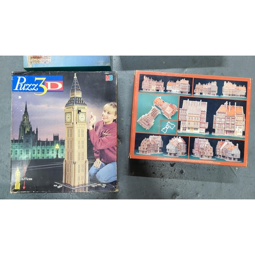 167 - Collection of 4 3D puzzles