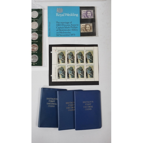 172 - Collection of various Coins and stamps including a 