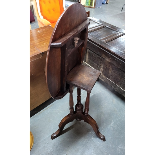 222 - 19thc Tilt-top table, measures 70cm high