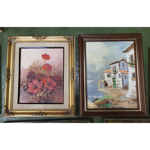 282 - Eight various framed prints and oil paintings, some of which are signed (8)