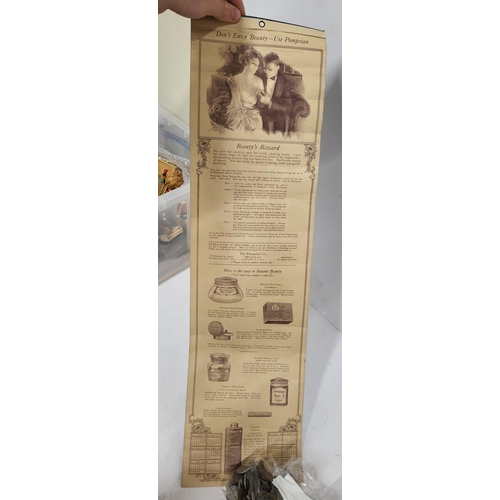 269 - 1920s Antique Pompeian beauty products advertisement scrolls (3)