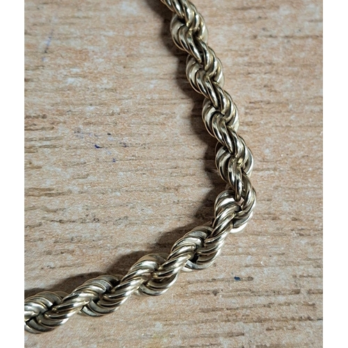 37 - Fully hallmarked 9ct yellow gold rope twist necklace,

5.5 grams                 48cm long