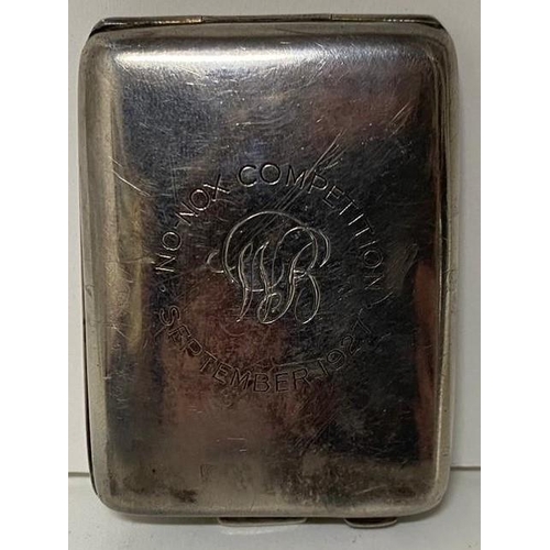 2 - Birmingham 1927 silver case inscribed  