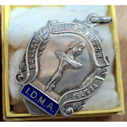 4 - I.D.M.A silver ballroom dance medal weighing 8.5g marked - Olive Farley - 09.07.60 together The Poet... 