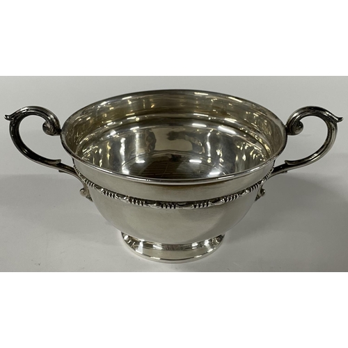 6 - Antique silver hallmarked trophy form bowl weighing approx 140g