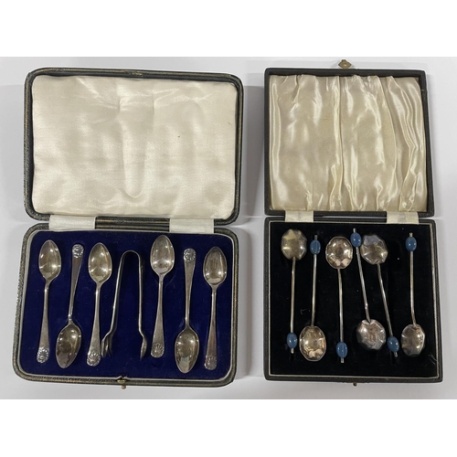 7 - Two sets of spoons - one set silver - one set silver plated