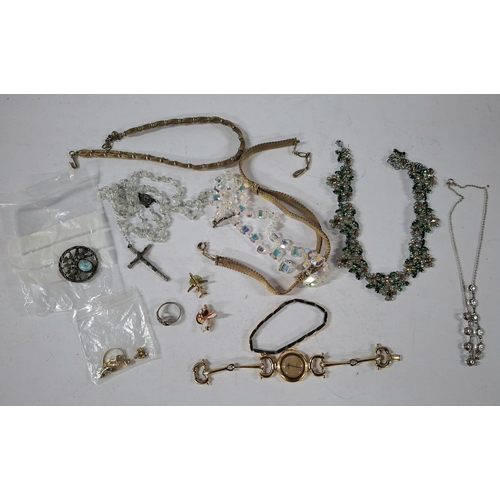 40 - Quantity of good quality costume jewellery together with 2.3 grams of 9ct scrap gold ring and earrin... 