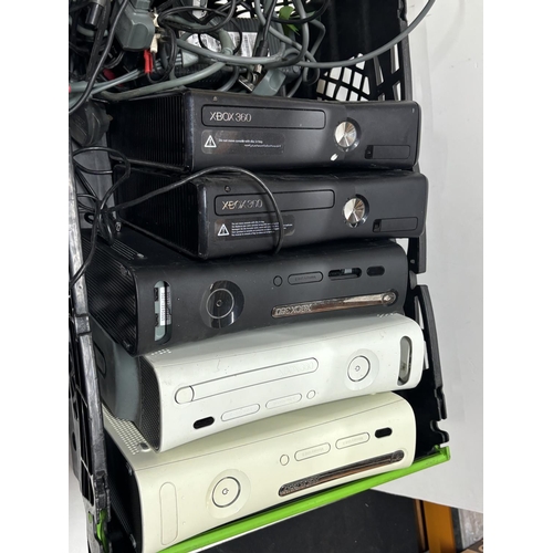 62 - Box of Xbox 360 and accessories