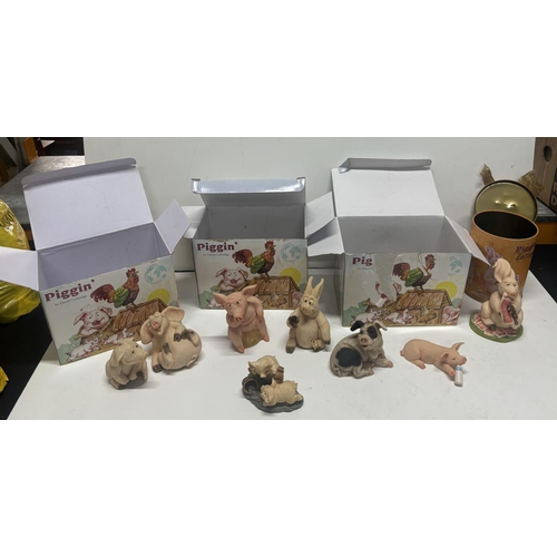 66 - Collection of Piggin ornaments (some boxed)