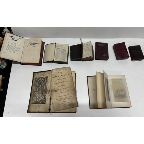 93 - Collection of old books including a common prayer book from 1813