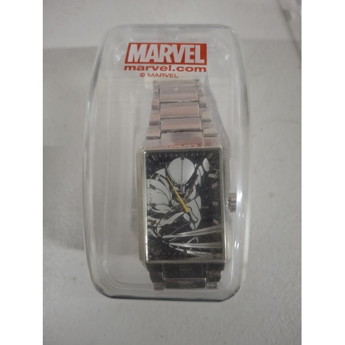 97 - Boxed as new, with papers, official Marvel wrist watch