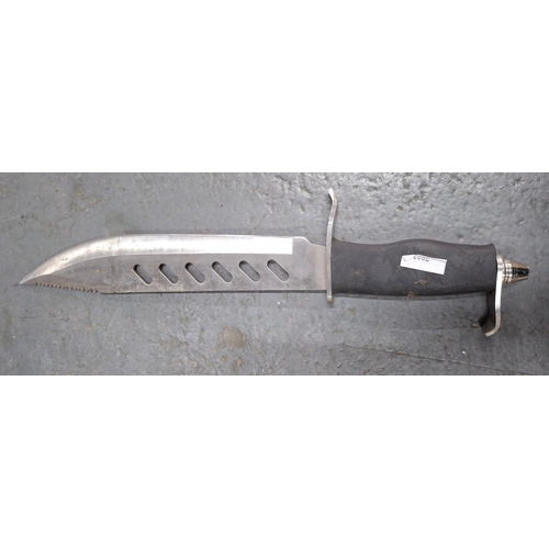 102 - Large modern Bowie style knife by Anglo Arms in light-weight sheath