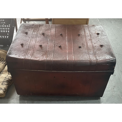 143 - Large metal trunk