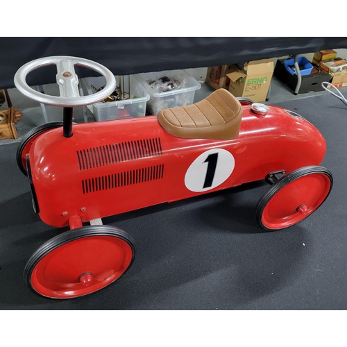 154 - Red sit-on toy race car