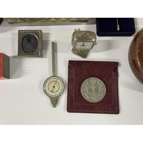 178 - Collection of items including an antique tape measure, a I.E.T pin badge, a Cressall Resistors Trans... 