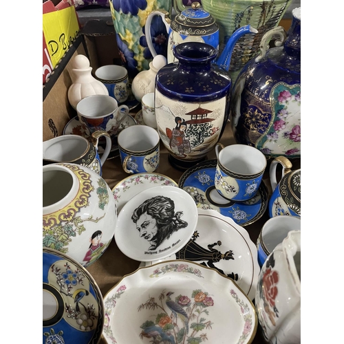 185 - Two boxes full of various ceramics (qty)