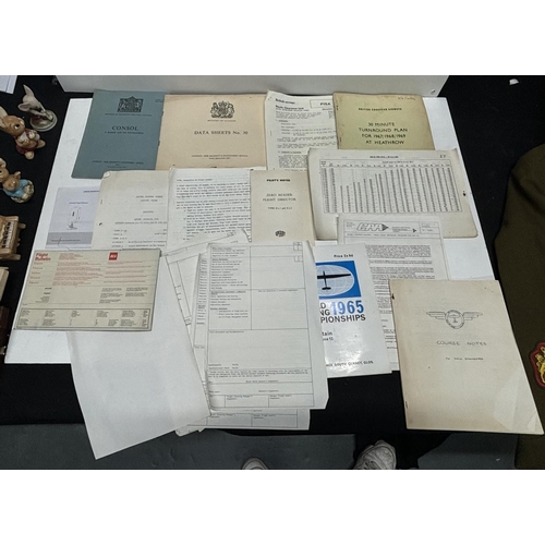 188 - Collection of old flights papers including Flight directors from 1960s