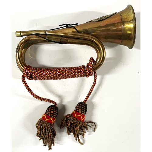 196 - Argyle & Sutherland brass regimental bugle