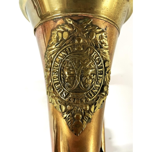 196 - Argyle & Sutherland brass regimental bugle