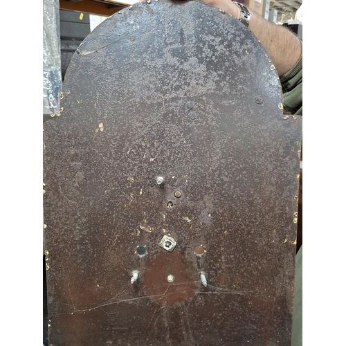 211 - Victorian hand-painted Grand-father clock face by Robert Wiggan of Colne, Lancashire