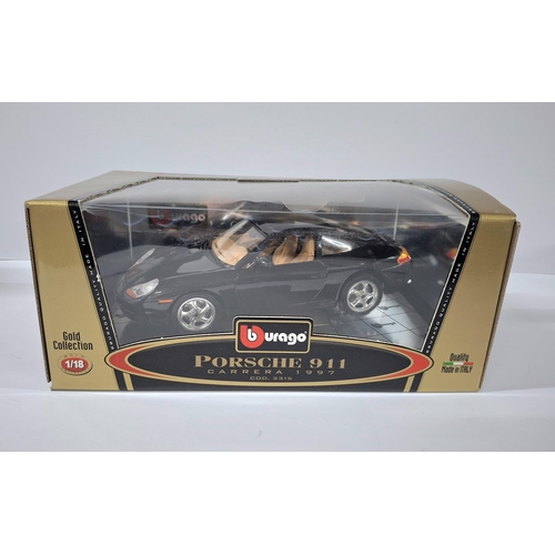 228 - Boxed as new, Burago (Gold Collection) 1997 Porsche 911 Carrera