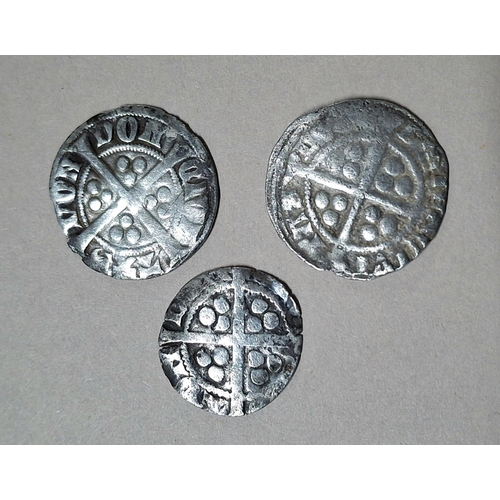 237 - Three hammered silver pennies (3)