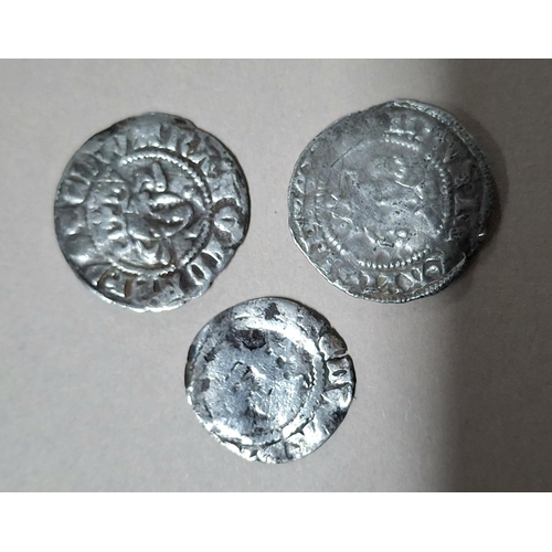 237 - Three hammered silver pennies (3)