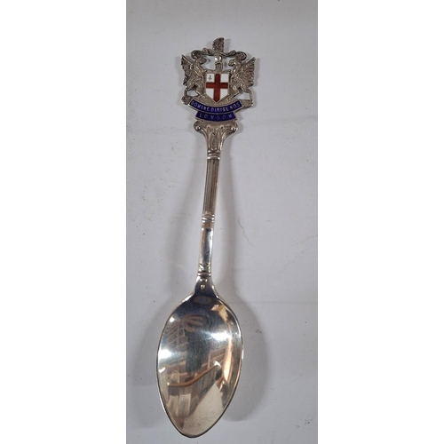 266 - Large collection of cutlery including 1 silver marked spoon, a metal broach and a razor