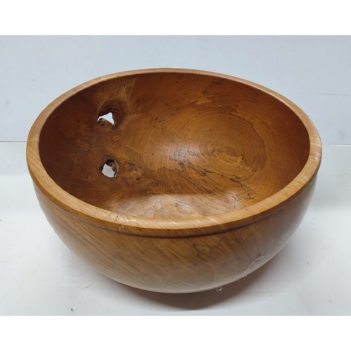 274 - Pat Miller, Cornwall, hand-made large Elm bowl  19cm high, 37.5 cm diameter