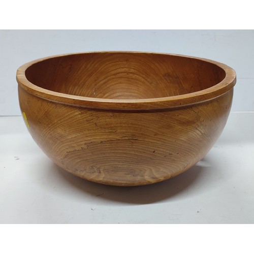 274 - Pat Miller, Cornwall, hand-made large Elm bowl  19cm high, 37.5 cm diameter