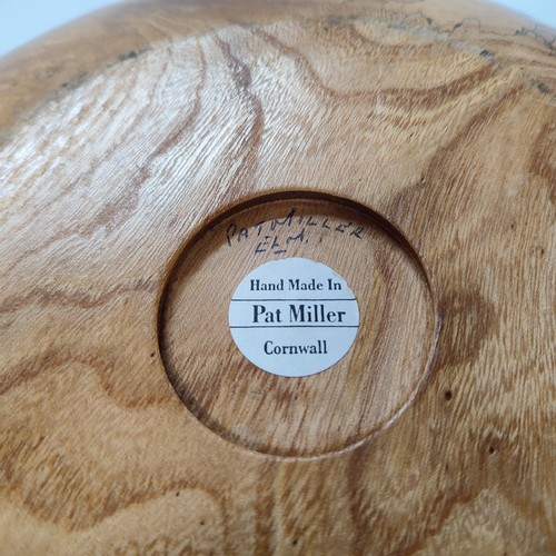 274 - Pat Miller, Cornwall, hand-made large Elm bowl  19cm high, 37.5 cm diameter