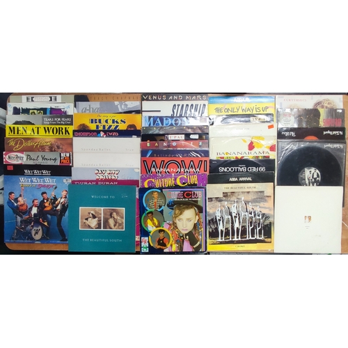 340 - Collection of various LP's including The Pet Shop Boys, Beautiful South, Simply Red, Culture Club, E... 