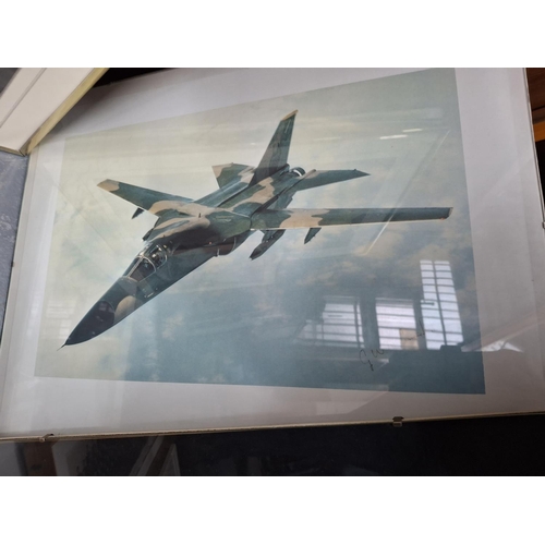 303 - Quantity of framed photographs and prints including numerous mid & later 20thC RAF related photograp... 