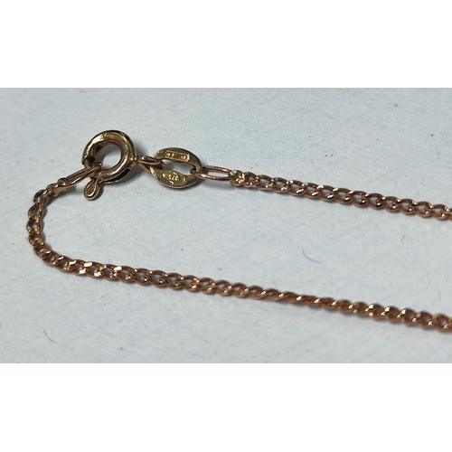 15A - Ladies' finite hallmarked gold necklace, 

2.3 grams