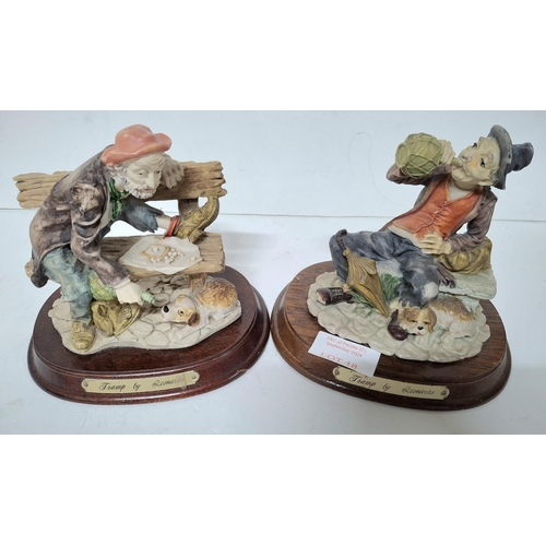 18 - Two pairs of Leonardo figurines (4)