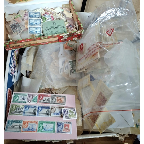 28 - Huge quantity of loose stamps (large box full) including my 19th and early 20thC examples, mainly un... 